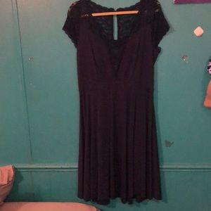 Torrid Navy Lace Detail Dress Size 10